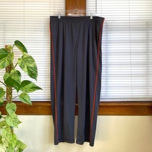 Reebok Men's 2X Gray Orange Striped Pull On Pants Activewear Pants Drawstring